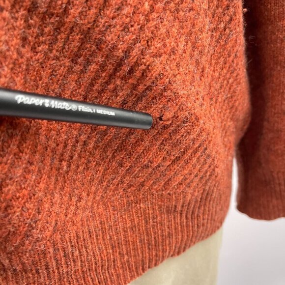 A.P.C Lambs Wool Crewneck Pullover Sweater‎ Orange Mens Medium - Picture 6 of 13